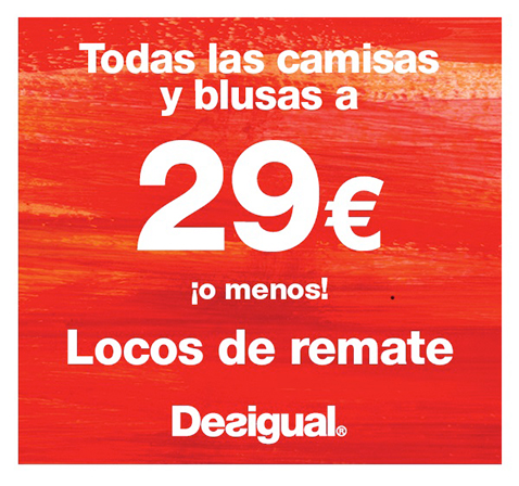promociÃ³n DESIGUAL camisas y blusas a 29â‚¬